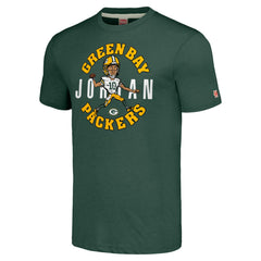 Green Bay Packers  Jordan Love  Homage Unisex Caricature Player Tri-Blend T-Shirt