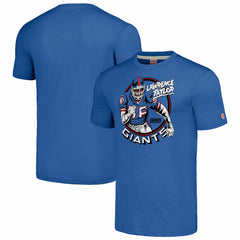 New York Giants  Lawrence Taylor  Homage Unisex Caricature Retired Player Tri-Blend T-Shirt