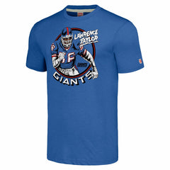 New York Giants  Lawrence Taylor  Homage Unisex Caricature Retired Player Tri-Blend T-Shirt