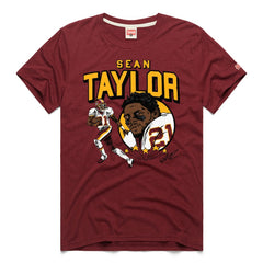 Washington Commanders  Sean Taylor  Homage Caricature Retired Player Tri-Blend T-Shirt