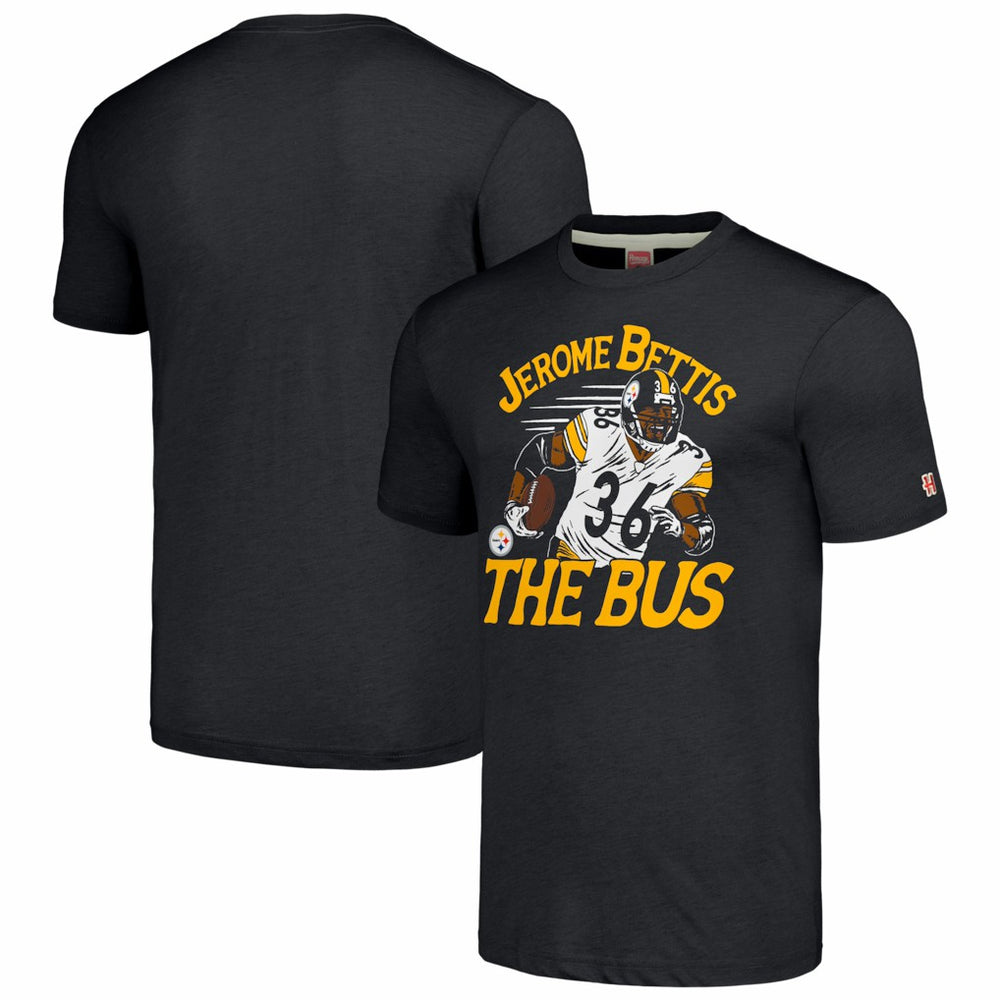 Pittsburgh Steelers  Jerome Bettis  Homage Caricature Retired Player Tri-Blend T-Shirt