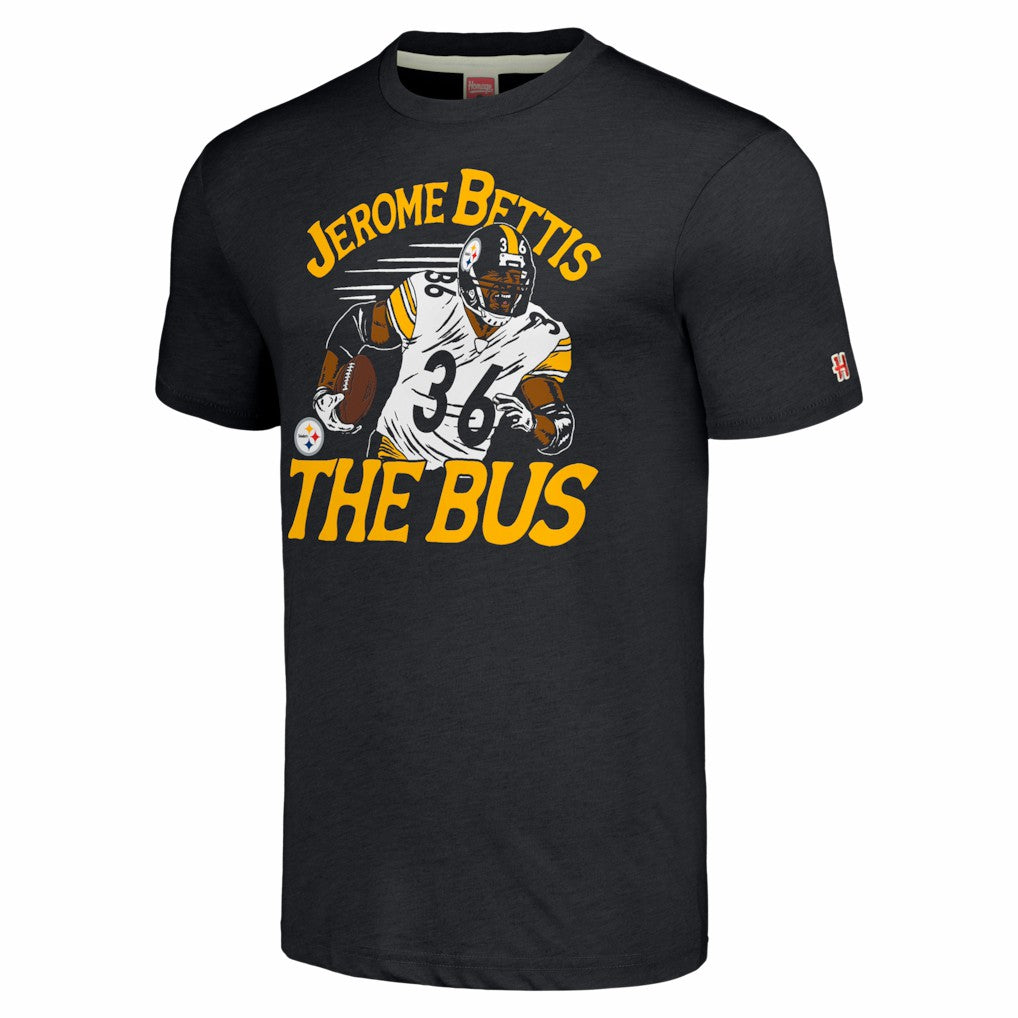 Pittsburgh Steelers  Jerome Bettis  Homage Caricature Retired Player Tri-Blend T-Shirt