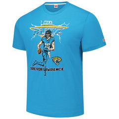 Jacksonville Jaguars  Trevor Lawrence  Homage Unisex NFL Blitz Player Tri-Blend T-Shirt