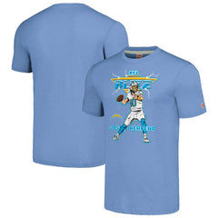 Los Angeles Chargers  Justin Herbert  Homage Unisex NFL Blitz Player Tri-Blend T-Shirt