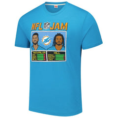 Miami Dolphins  Tua Tagovailoa & Tyreek Hill  Homage Unisex NFL Jam Tri-Blend T-Shirt