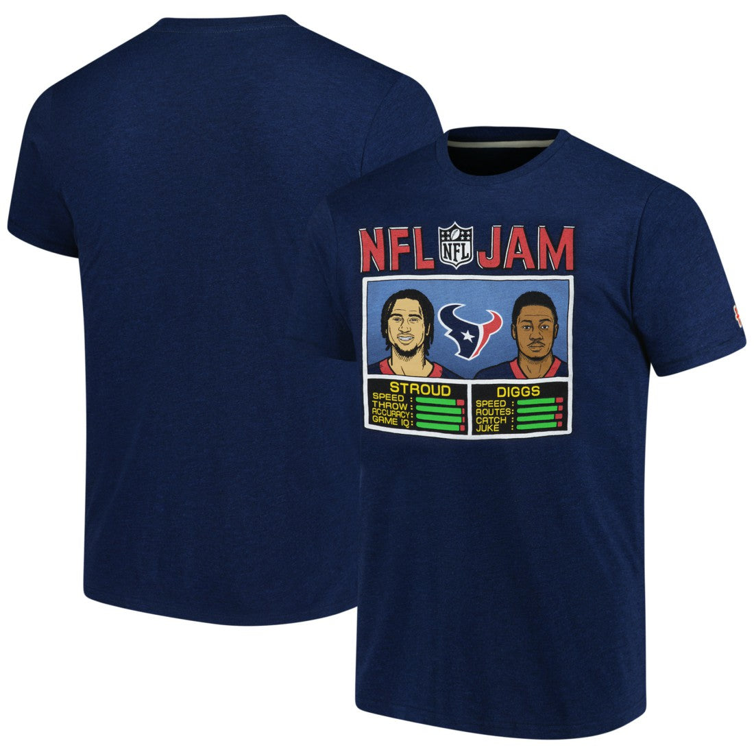 Houston Texans  C.J. Stroud & Stefon Diggs  Homage Unisex NFL Jam Tri-Blend T-Shirt