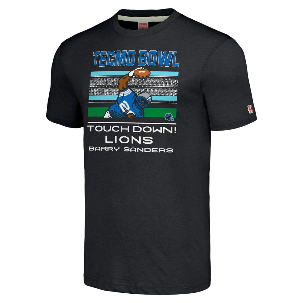 Detroit Lions  Barry Sanders  Homage Unisex Tecmo Bowl Retired Player Graphic Tri-Blend T-Shirt