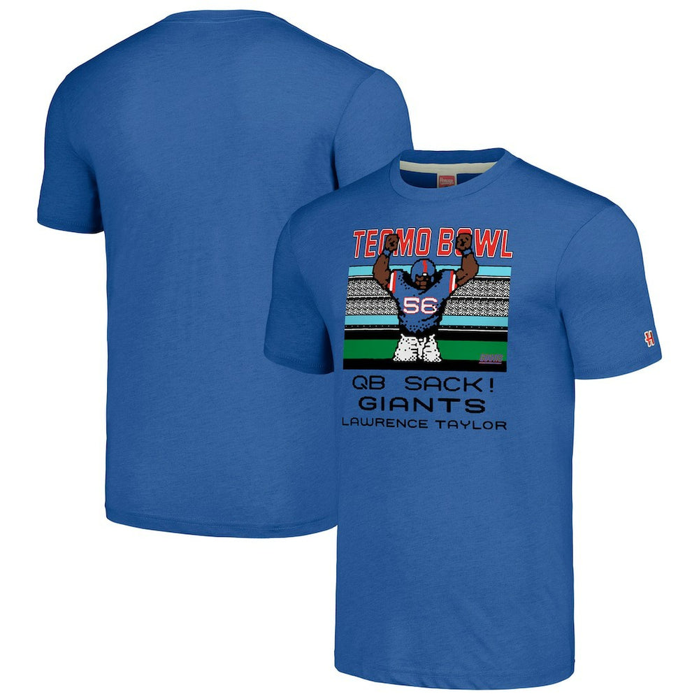 New York Giants  Lawrence Taylor  Homage Unisex Tecmo Bowl Retired Player Graphic Tri-Blend T-Shirt
