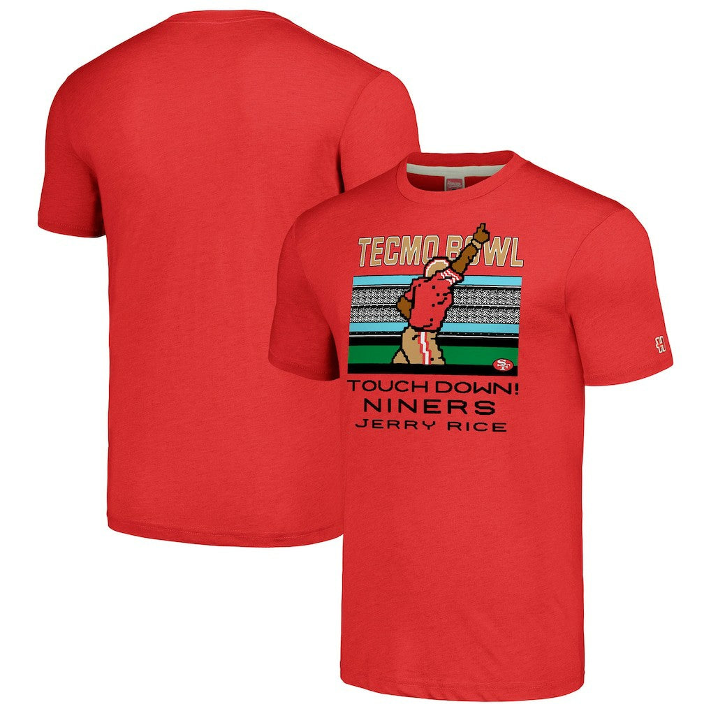 San Francisco 49ers  Jerry Rice  Homage Unisex Tecmo Bowl Retired Player Graphic Tri-Blend T-Shirt