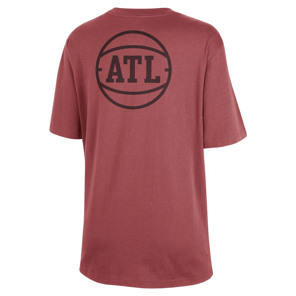 Atlanta Hawks Jordan Brand Women's Courtside Statement Edition Boyfriend T-Shirt New