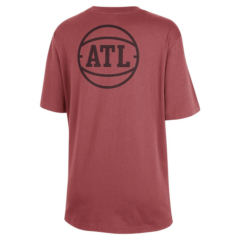 Atlanta Hawks Jordan Brand Women's Courtside Statement Edition Boyfriend T-Shirt New