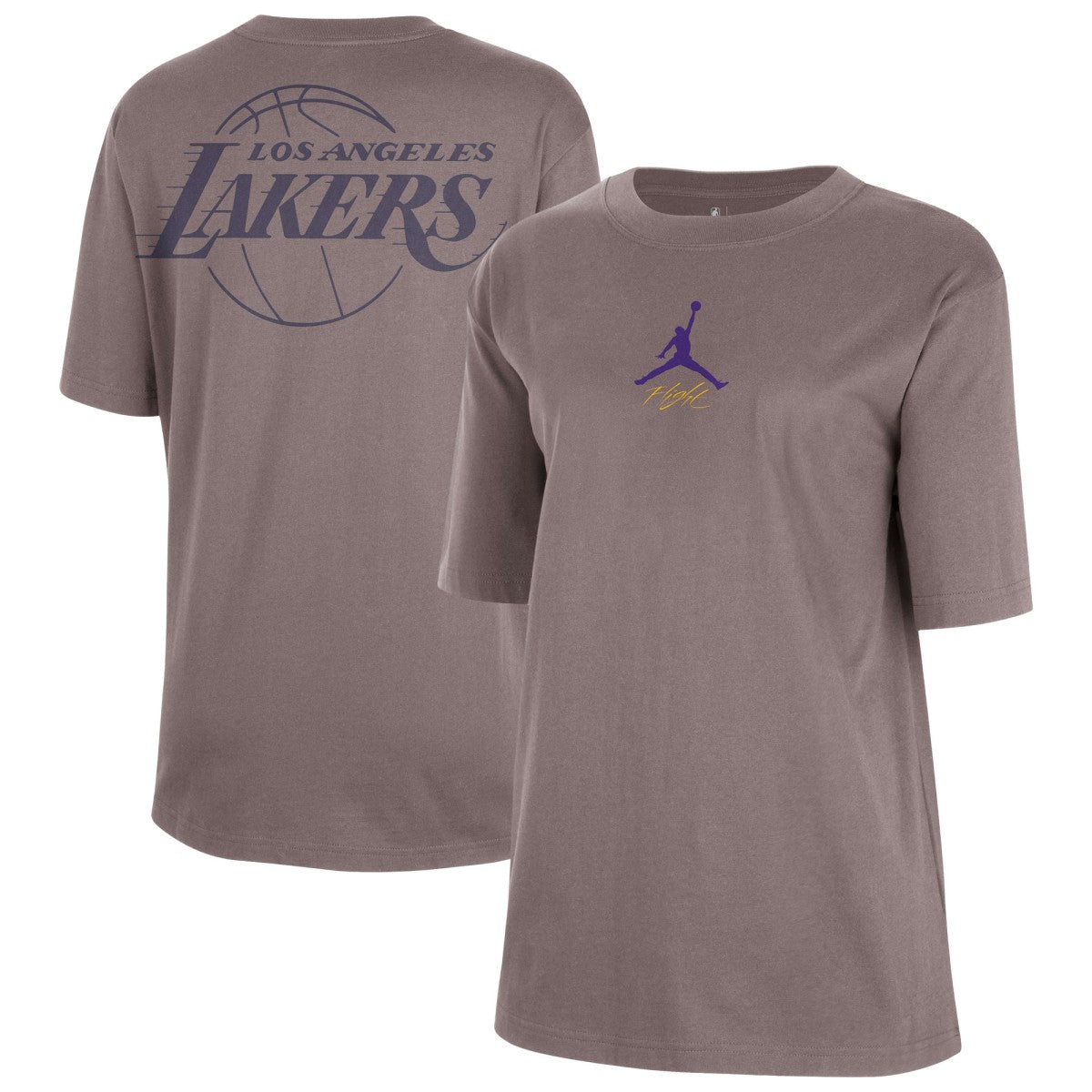 Los Angeles Lakers Jordan Brand Women's Courtside Statement Edition Boyfriend T-Shirt On Sale