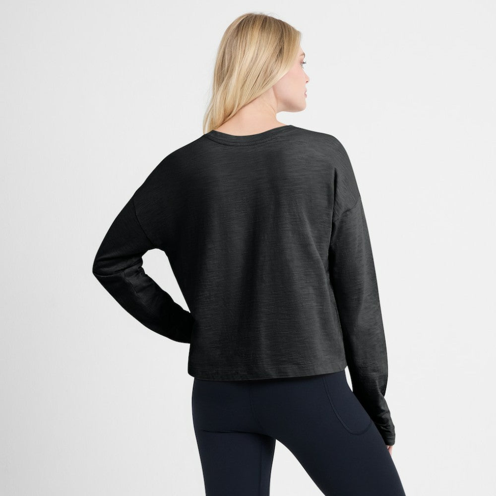 Pittsburgh Penguins Fanatics Women's Oversized All Out Effort Long Sleeve Henley T-Shirt Online
