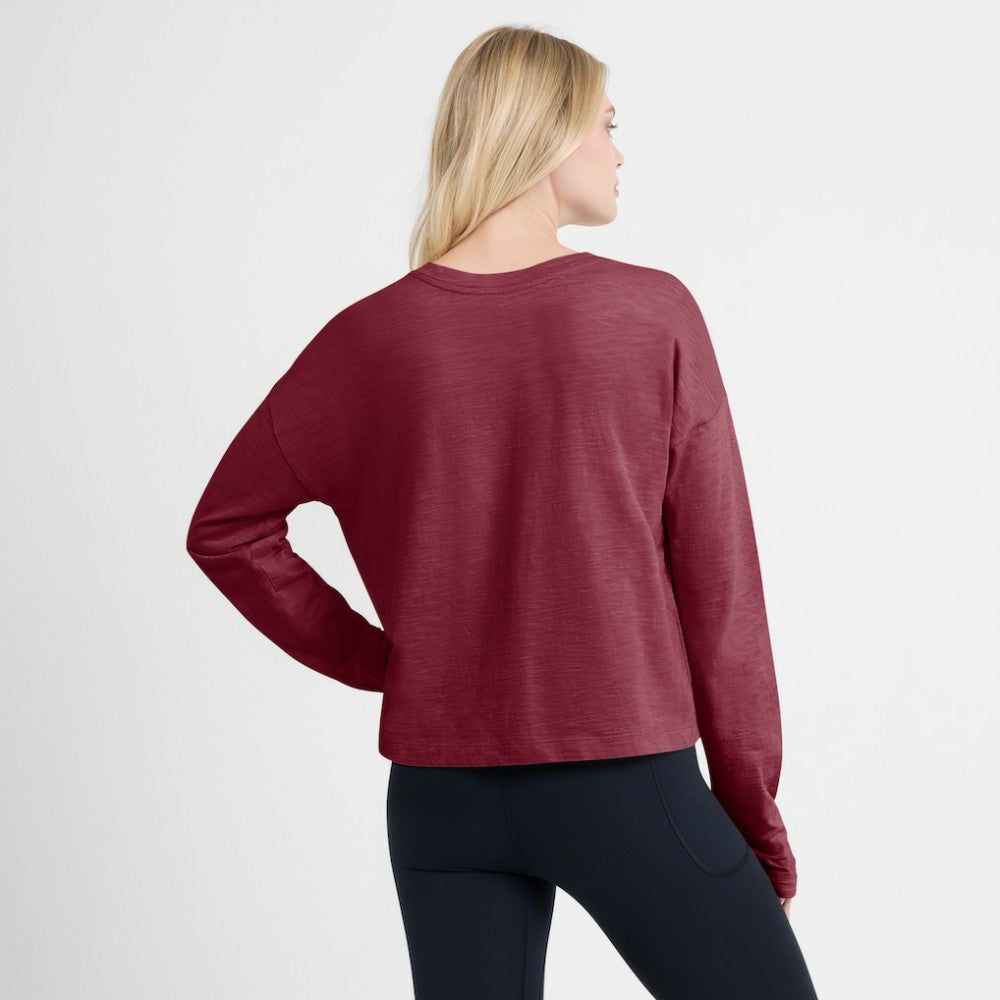 Colorado Avalanche Fanatics Women's Oversized All Out Effort Long Sleeve Henley T-Shirt Sale