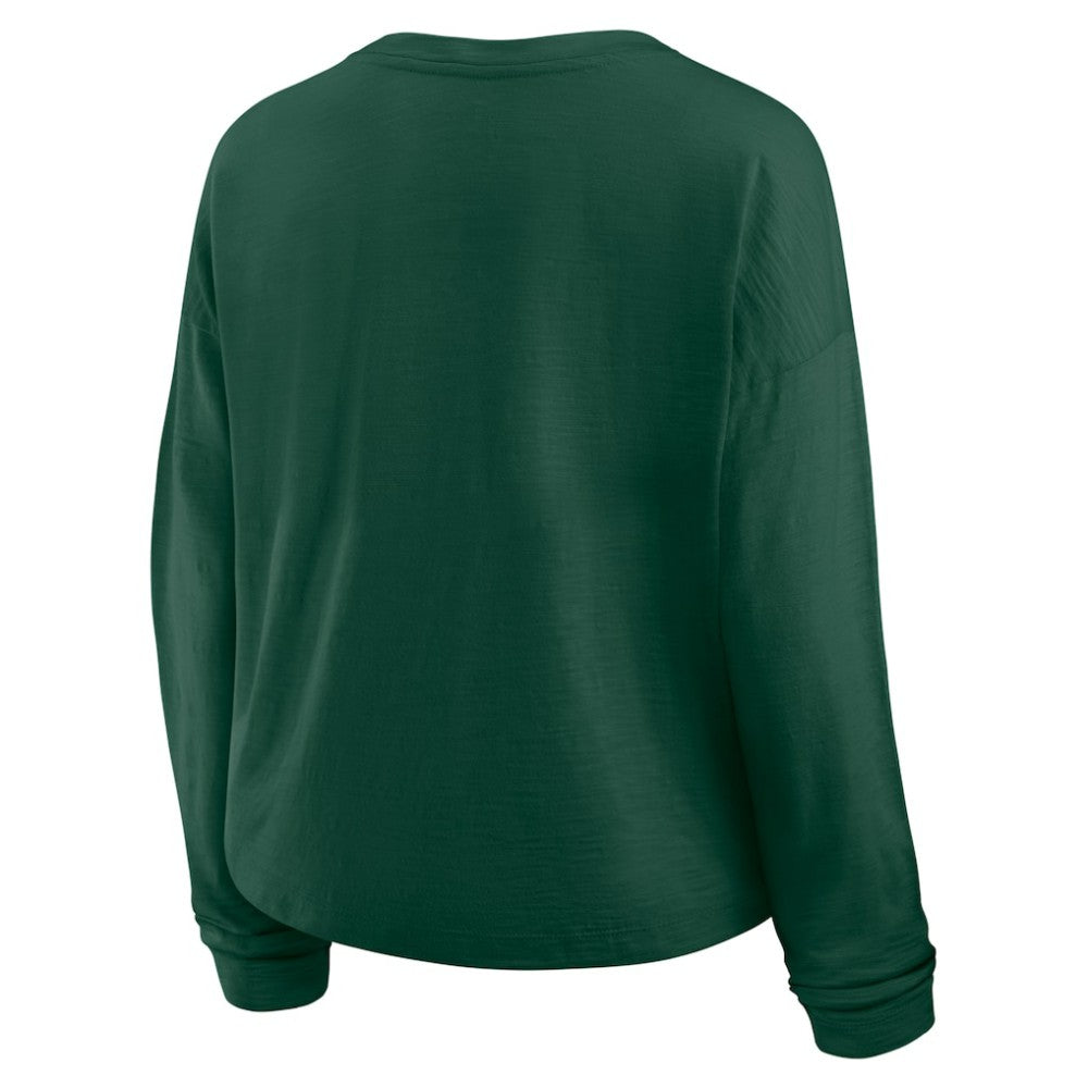 Minnesota Wild Fanatics Women's Oversized All Out Effort Long Sleeve Henley T-Shirt On Sale