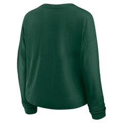 Minnesota Wild Fanatics Women's Oversized All Out Effort Long Sleeve Henley T-Shirt On Sale