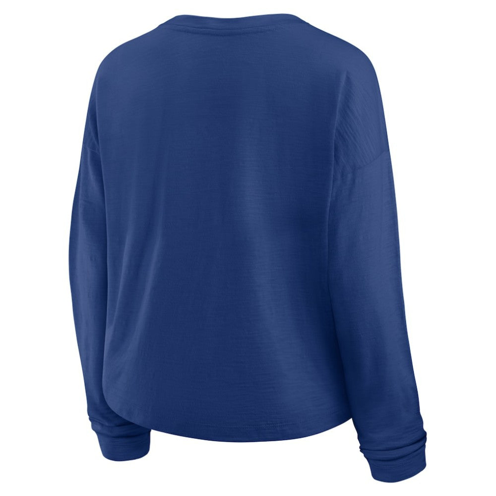 Tampa Bay Lightning Fanatics Women's Oversized All Out Effort Long Sleeve Henley T-Shirt Discount