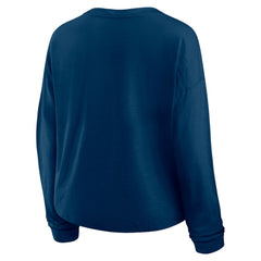 Seattle Kraken Fanatics Women's Oversized All Out Effort Long Sleeve Henley T-Shirt Discount