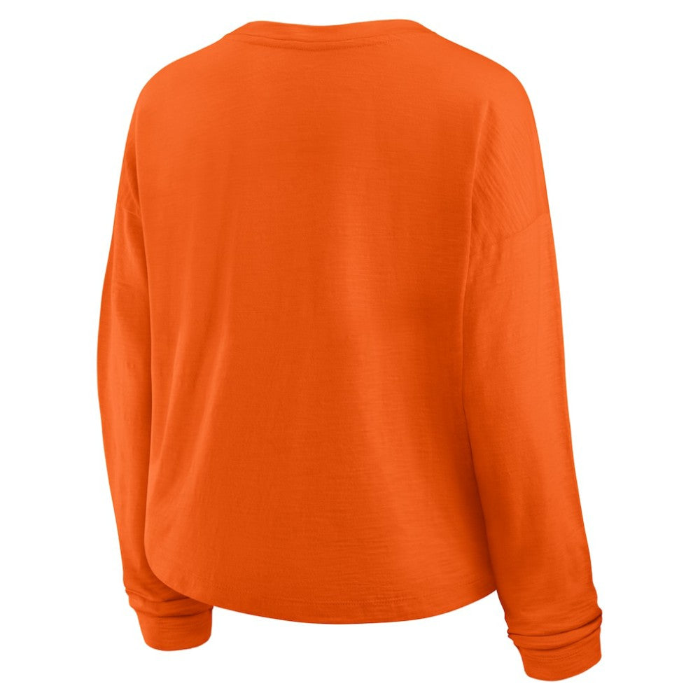 Philadelphia Flyers Fanatics Women's Oversized All Out Effort Long Sleeve Henley T-Shirt Online