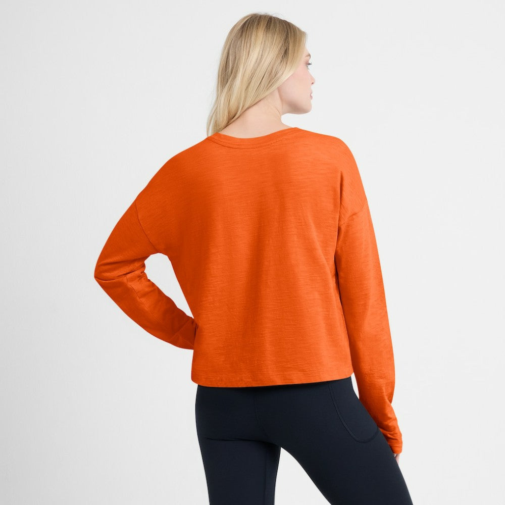 Philadelphia Flyers Fanatics Women's Oversized All Out Effort Long Sleeve Henley T-Shirt Online