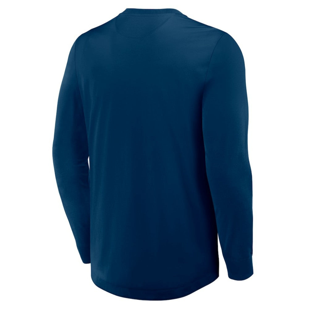 Seattle Kraken Fanatics Adrenaline Push Long Sleeve Henley Shirt Outlet