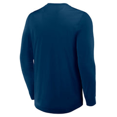 Seattle Kraken Fanatics Adrenaline Push Long Sleeve Henley Shirt Outlet