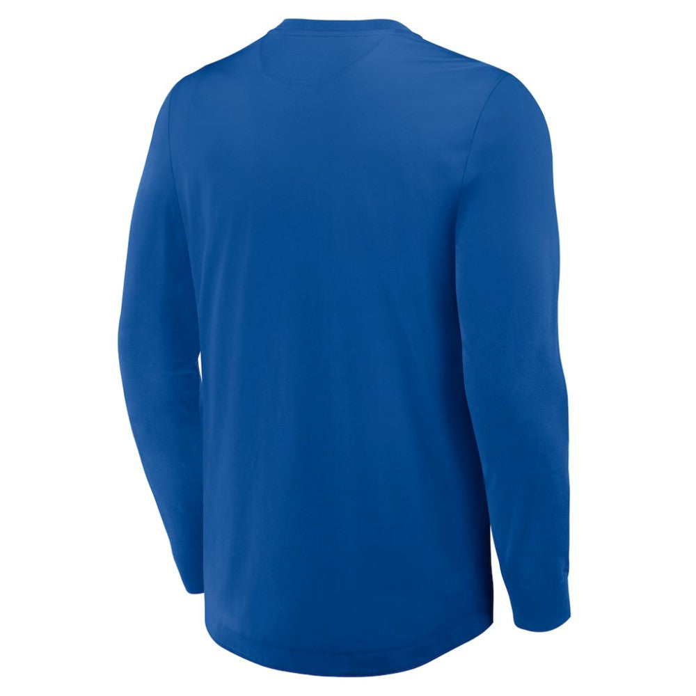 New York Rangers Fanatics Adrenaline Push Long Sleeve Henley Shirt Outlet