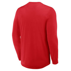 Washington Capitals Fanatics Adrenaline Push Long Sleeve Henley Shirt For Sale