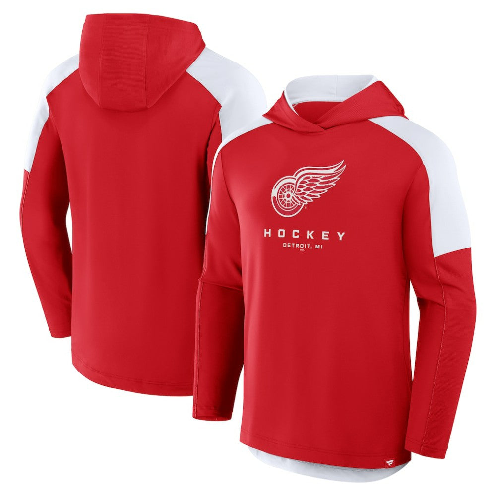 Detroit Red Wings Fanatics Meta Game Transitional Pullover Hoodie For Sale