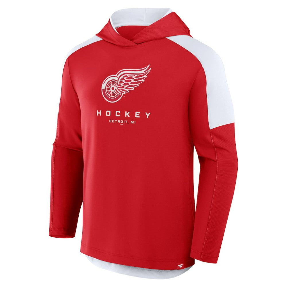 Detroit Red Wings Fanatics Meta Game Transitional Pullover Hoodie For Sale