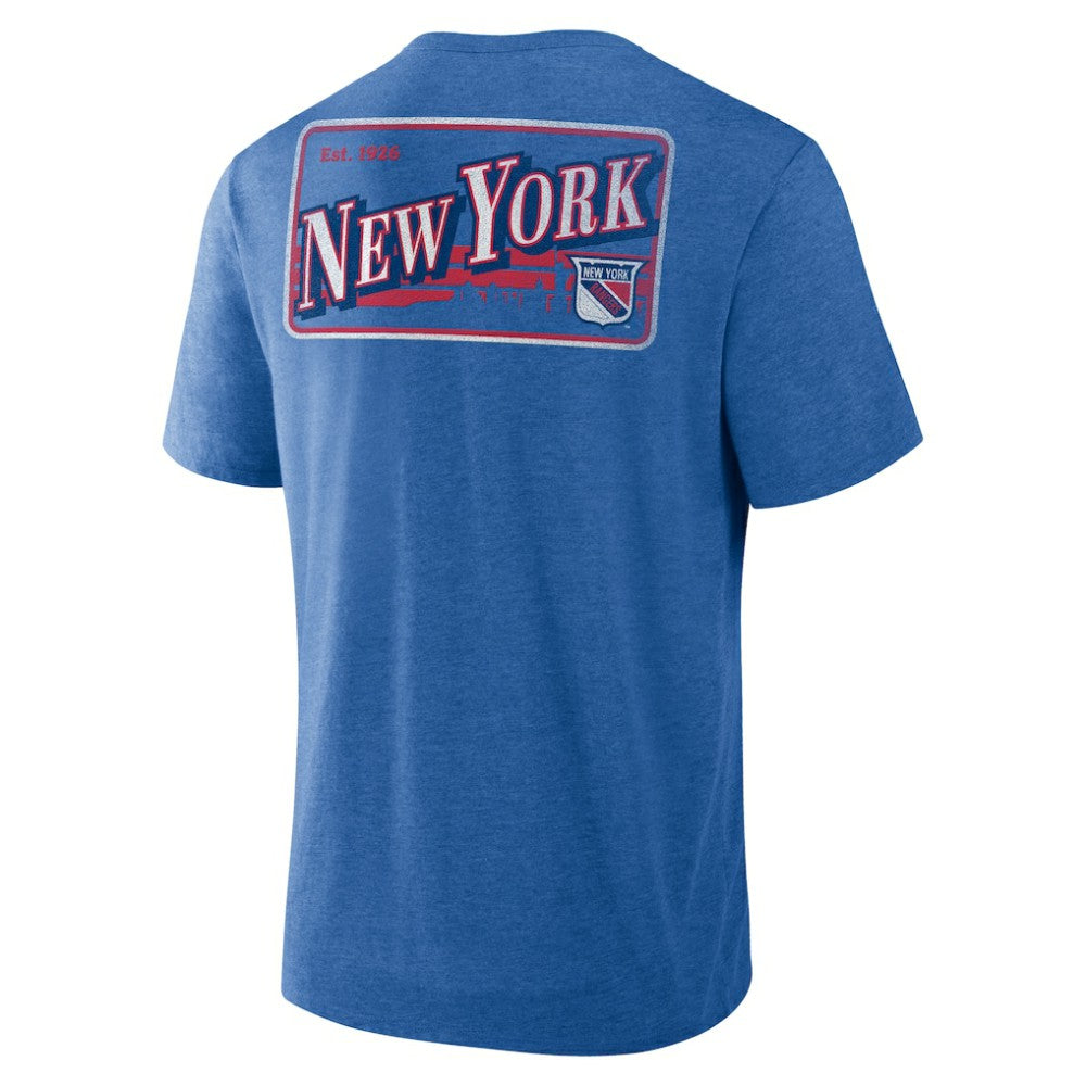 New York Rangers Fanatics Fan Lanes Tri-Blend T-Shirt Sale
