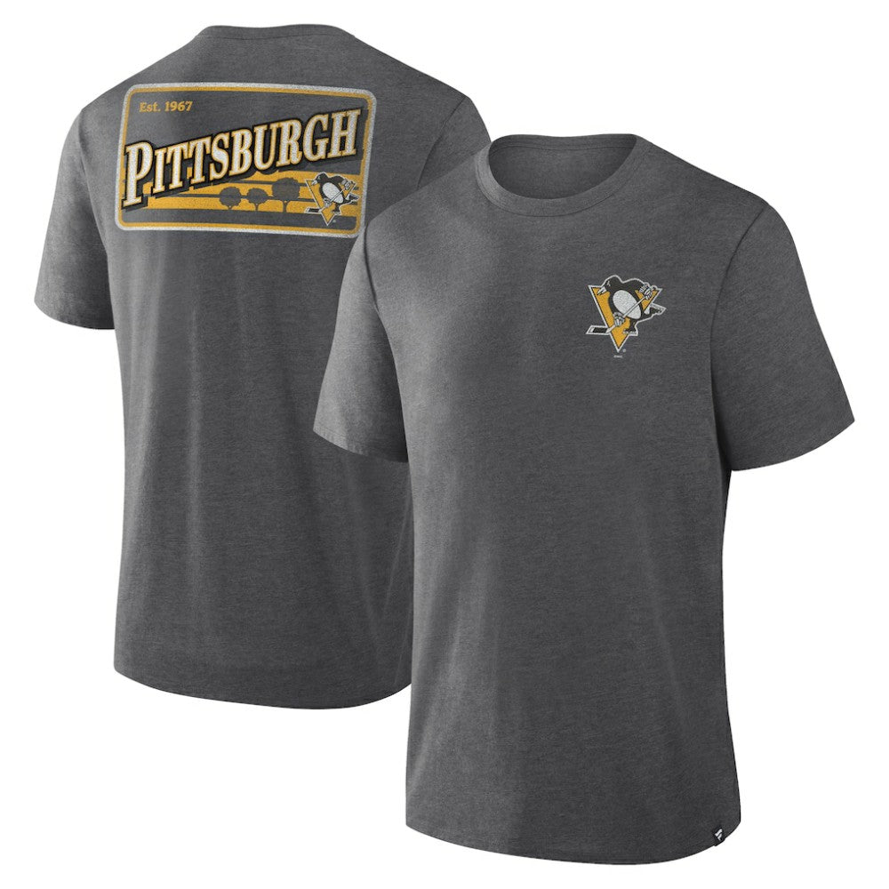 Pittsburgh Penguins Fanatics Fan Lanes Tri-Blend T-Shirt On Sale
