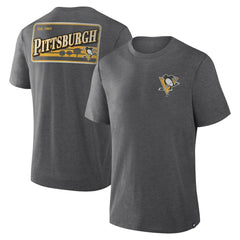 Pittsburgh Penguins Fanatics Fan Lanes Tri-Blend T-Shirt On Sale