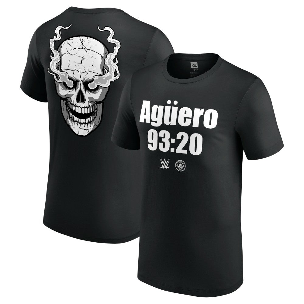 "Stone Cold" Steve Austin WWE x Manchester City Aguero 93:20 T-Shirt Black