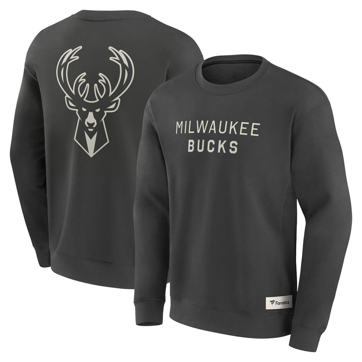 Milwaukee Bucks Elements Future Ground Lettering Pullover Sweatshirt On Sale