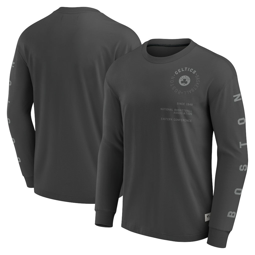 Boston Celtics Elements Future Ground Tonal Info Long Sleeve T-Shirt On Sale