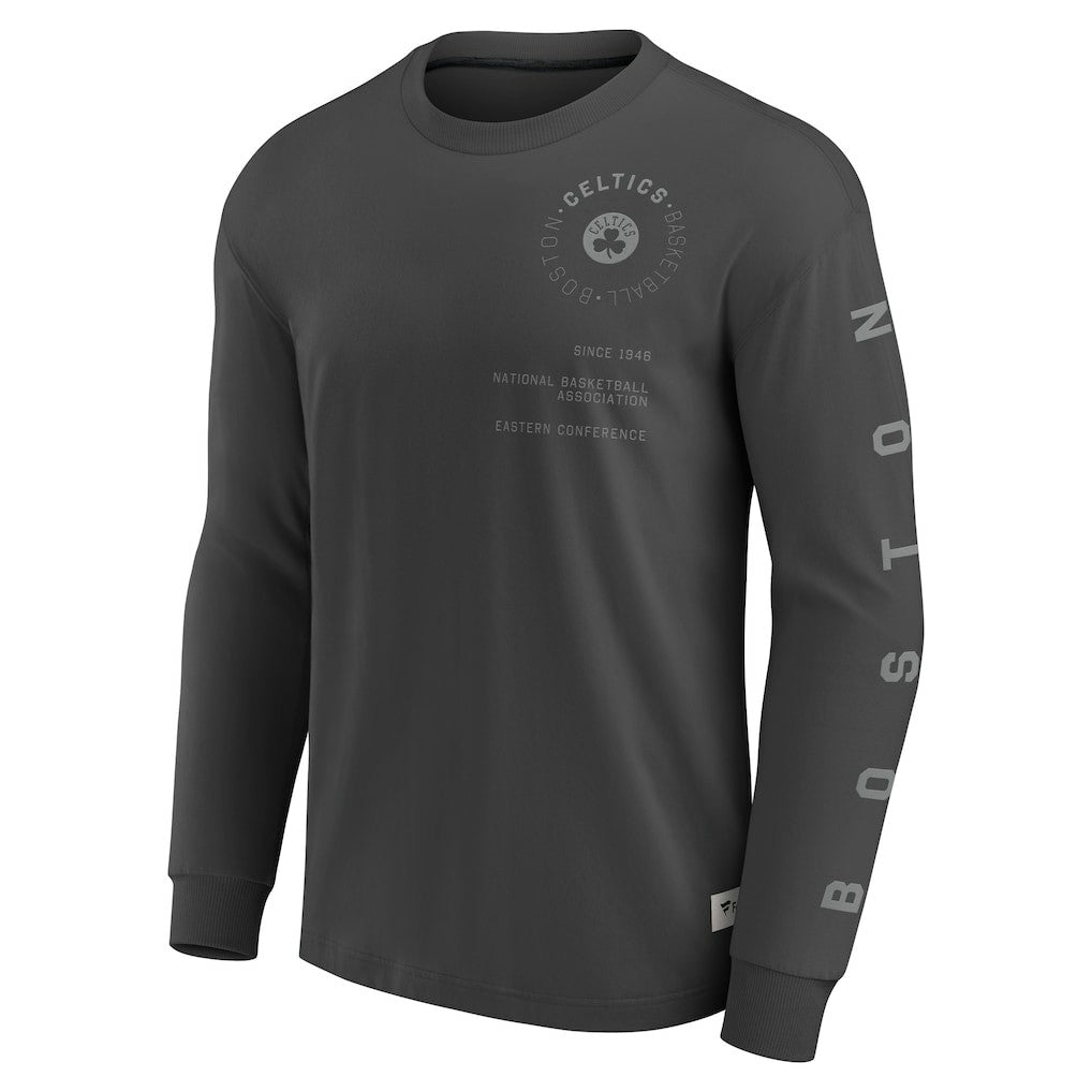 Boston Celtics Elements Future Ground Tonal Info Long Sleeve T-Shirt On Sale