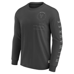Milwaukee Bucks Elements Future Ground Tonal Info Long Sleeve T-Shirt Online