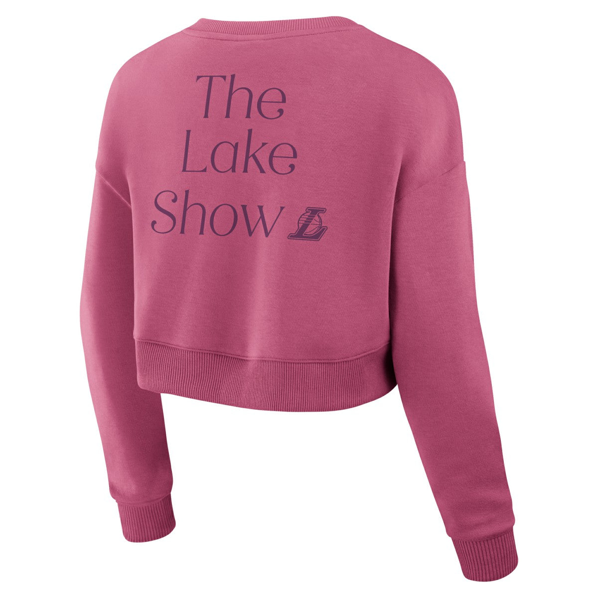 Los Angeles Lakers Women's Studio Tri-Blend Cropped Pullover Sweatshirt Discount