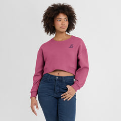 Los Angeles Lakers Women's Studio Tri-Blend Cropped Pullover Sweatshirt Discount