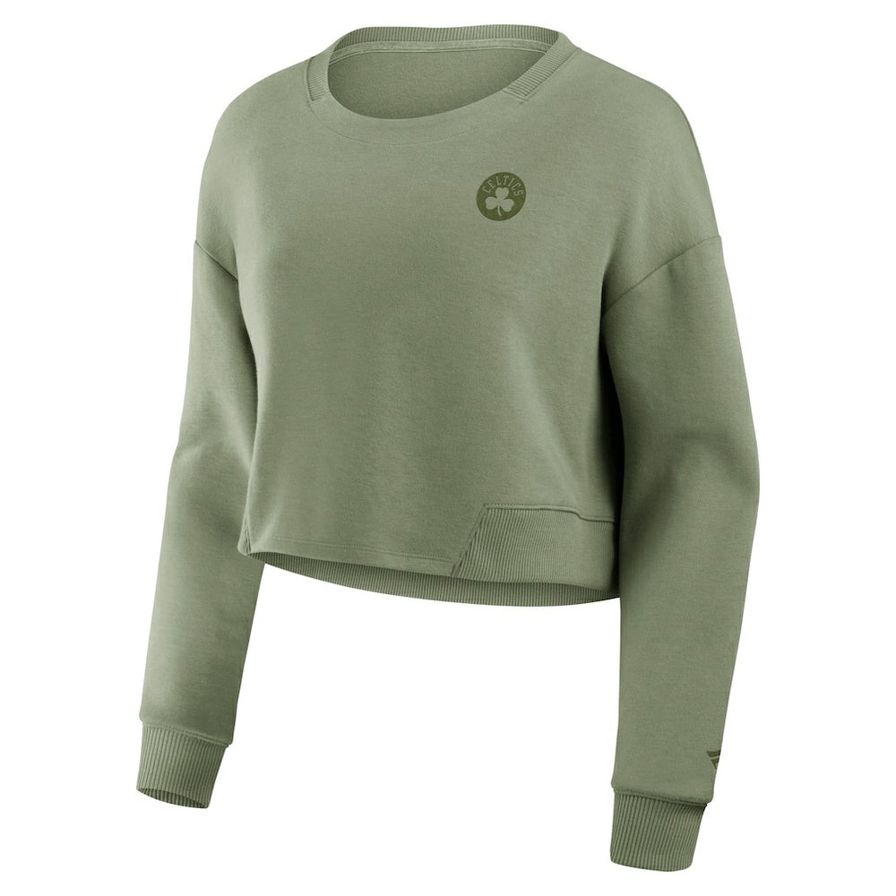 Boston Celtics Women's Studio Tri-Blend Cropped Pullover Sweatshirt Online