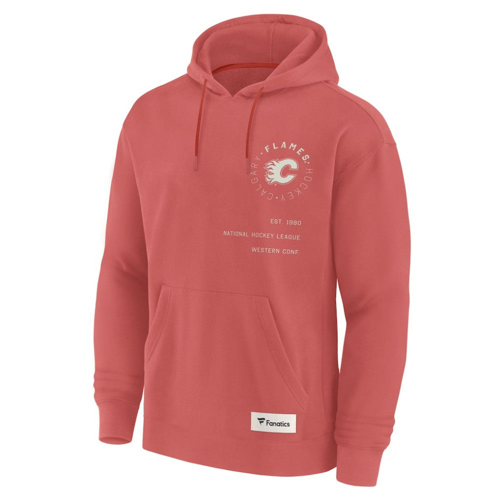 Calgary Flames Fanatics Future Ground Info Pullover Hoodie Sale