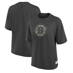 Boston Bruins Fanatics Women's Oversized Elements Raw Edge Future Ground T-Shirt For Sale