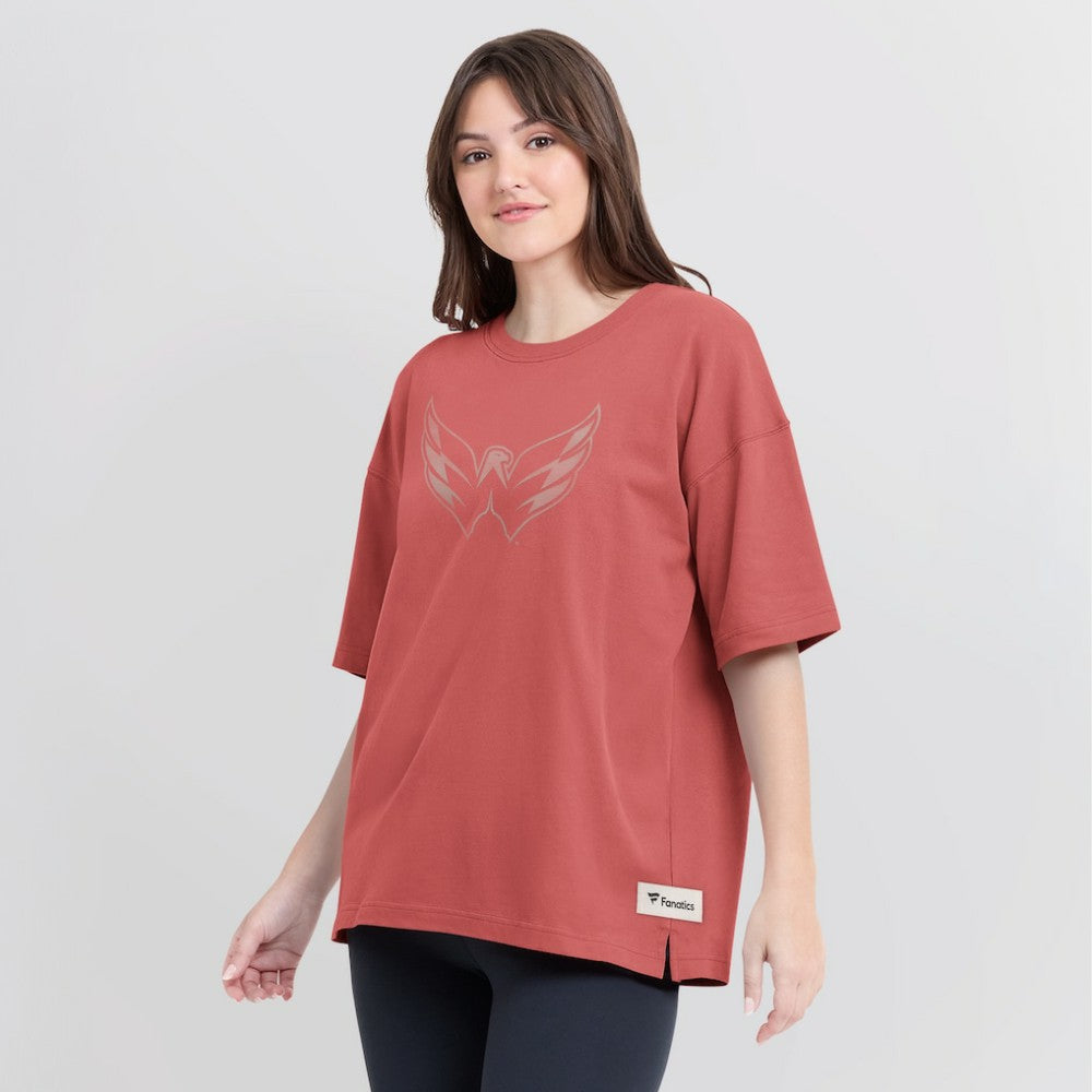 Washington Capitals Fanatics Women's Oversized Elements Raw Edge Future Ground T-Shirt Discount