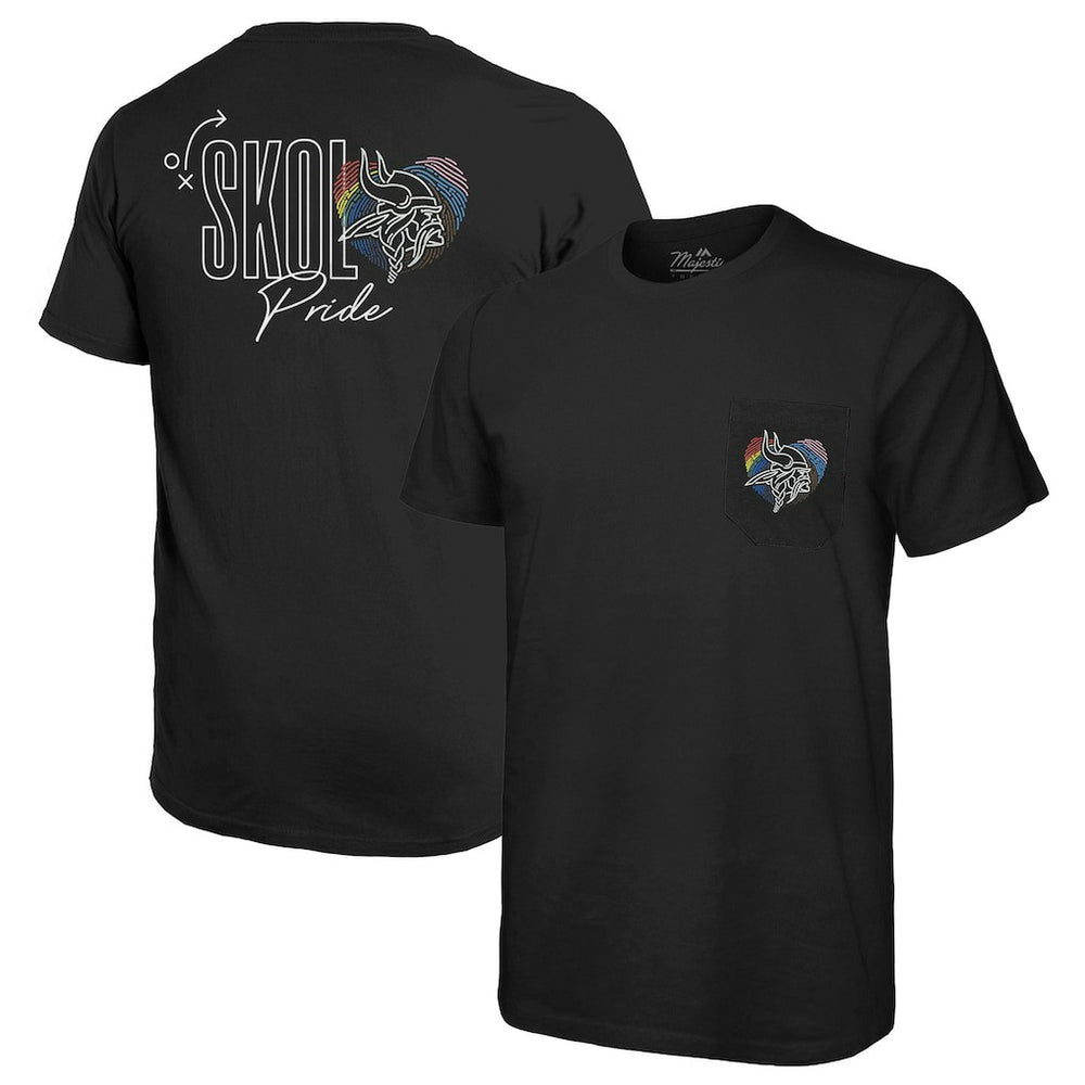 Minnesota Vikings  Majestic Threads Pride Pocket T-Shirt