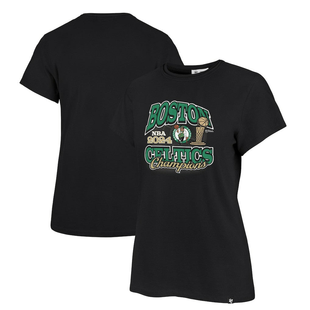 Boston Celtics '47 Women's 2024 NBA Finals Champions Plus Size Trophy Franklin T-Shirt On Sale