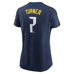 Trea Turner Philadelphia Phillies Nike Women's 2024 City Connect Fuse Player Name & Number T-Shirt | MLB For sale