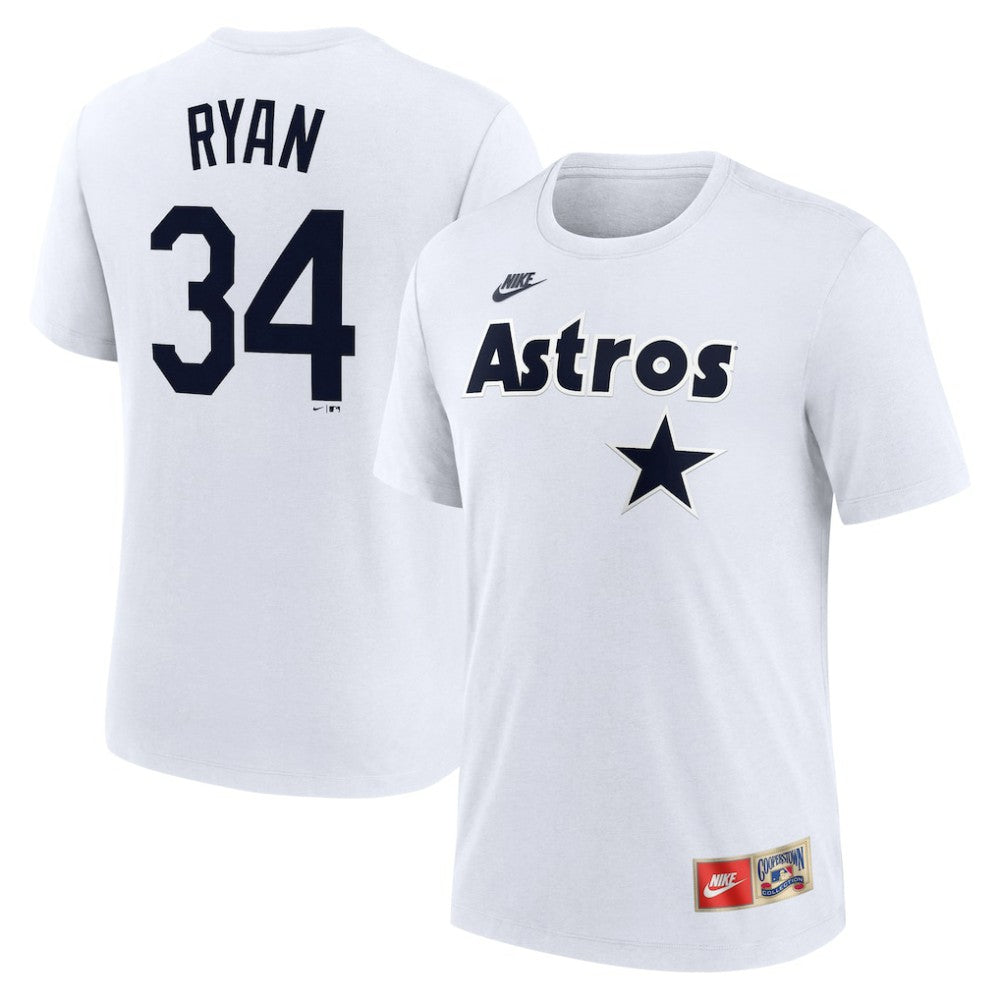 Nolan Ryan Houston Astros Nike Cooperstown Collection Name & Number Tri-Blend T-Shirt | MLB Outlet