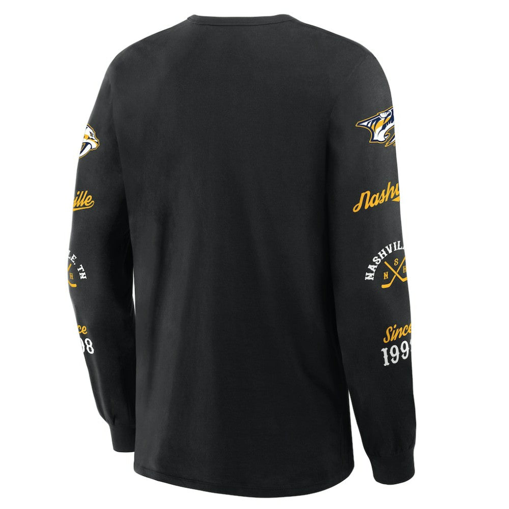 Nashville Predators Fanatics Boxed In Legacy Long Sleeve T-Shirt Sale
