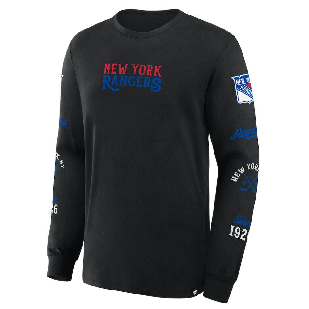 New York Rangers Fanatics Boxed In Legacy Long Sleeve T-Shirt Sale